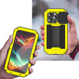 Husă pentru iPhone 15 Pro, R-JUST CamShield Slide, armată, galben  / negru