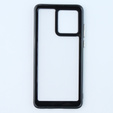 Huse pentru Motorola Moto G84 5G, Fusion Hybrid, transparent / negru
