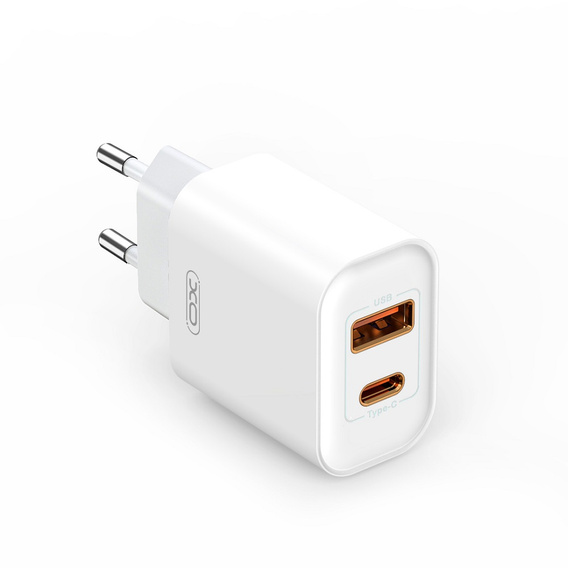Încărcător de rețea XO CE12, USB-C, 20W + cablu USB-C - Lightning, alb