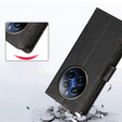 Husă cu clapetă pentru Realme 12 Pro 5G / 12 Pro+ 5G, Leather Line Wallet, negru