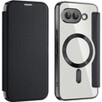 Cu clapetă pentru Google Pixel 9A, RFID Wallet MagSafe CamShield, negru