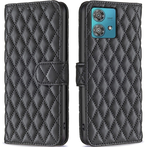Cu clapetă pentru Motorola Edge 40 Neo, Wallet, BINFEN COLOR, negru