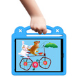 Husă pentru copii pentru iPad 9.7" 2018/2017 (6/5 gen.) / Pro 9.7" 2016, Cute Patterns, cu suport, albastru