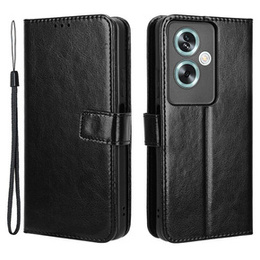 Cu clapetă pentru Oppo A79 5G, Crazy Horse Wallet, negru