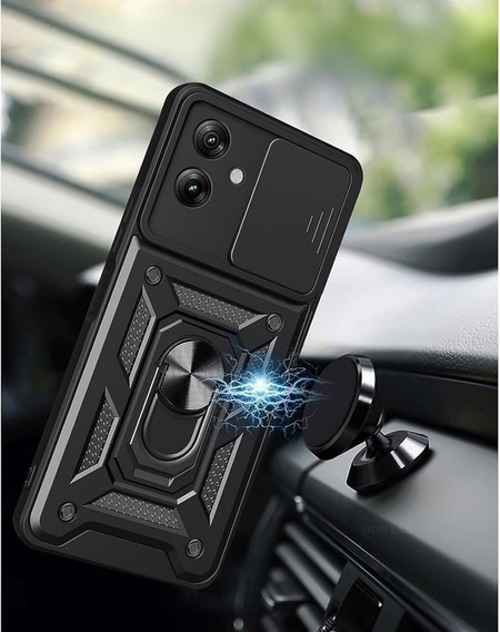 Husă blindată pentru Realme Note 50, CamShield Slide, negru