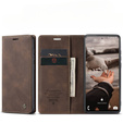 Husa CASEME pentru Samsung Galaxy S20 FE, Leather Wallet Case, maro