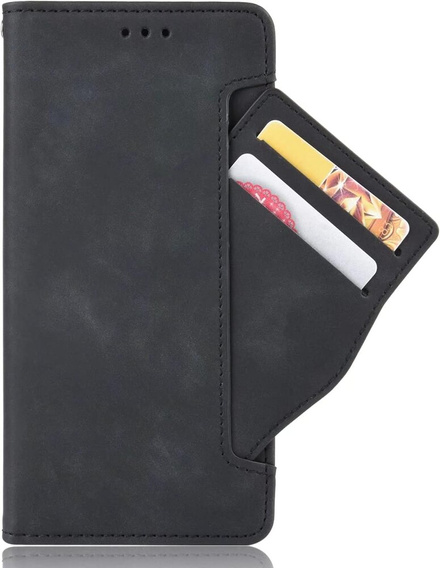 Cu clapetă pentru Oppo Reno 12, Card Slot, negru