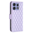 Cu clapetă pentru Motorola Edge 50 Pro 5G, Wallet, BINFEN COLOR, violet