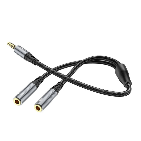 Cablu audio AUX 2-în-1 Hoco UPA21 – splitter jack de 3,5 mm