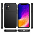 Huse pentru iPhone 11, Sliding Card Holder, negru