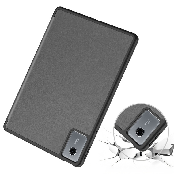 Husă pentru Lenovo Idea Tab 11" 2025 TB336FU TB336ZU, stand, Smartcase cu suport pentru stylus, gri
