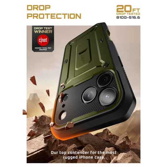 Carcasă Supcase pentru iPhone 17 Pro Max, Unicorn Beetle Pro, Guldan