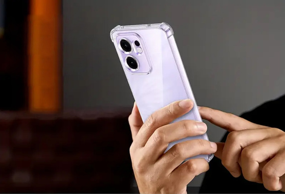 Husă pentru Oppo Reno 14F, întărită, cu protecție pentru cameră, transparentă