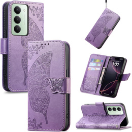 Carcasă Flap pentru Xiaomi Redmi 15 5G / 4G, Butterfly, violet