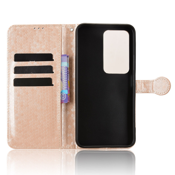 Husa cu clapetă pentru Xiaomi Redmi Note 14 4G, Wallet Rhombus, negru
