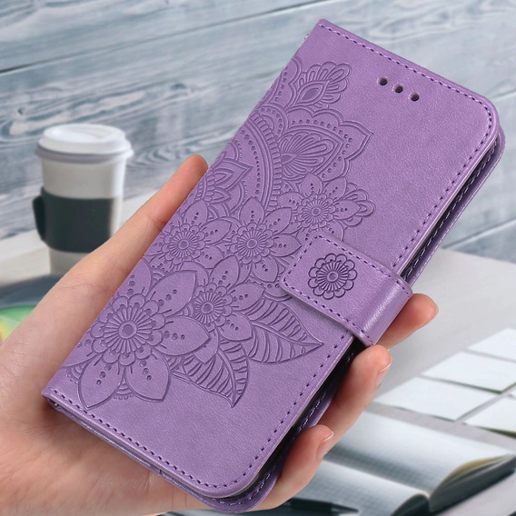 Cu clapetă pentru Samsung Galaxy A54 5G, Mandala Flower, violet