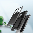 Huse pentru Samsung Galaxy S23 Ultra, Sliding Card Holder, negru