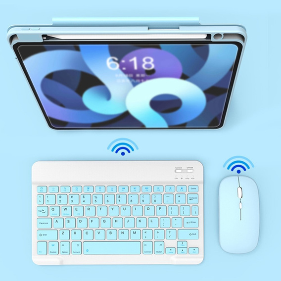Carcasă + tastatură Apple iPad Pro 11" 5 gen. 2024, Leather Pen Slot TouchPad, negru