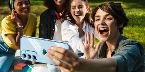 Carcasa pentru Samsung Galaxy A36, Electro heart, albastru + sticlă 9H