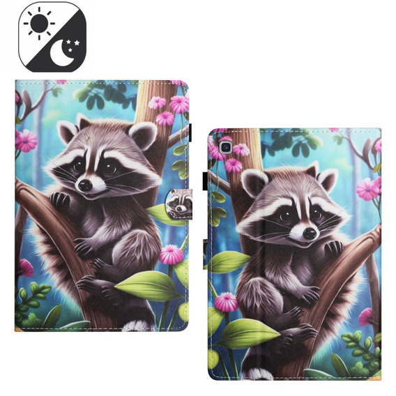 Husă pentru Samsung Galaxy Tab S6 Lite 2022 / 2020, cu clapetă, raccoon