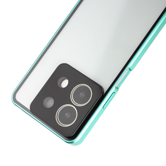 Husa pentru Xiaomi Redmi Note 13 5G, Magnetic Dual Glass, verde