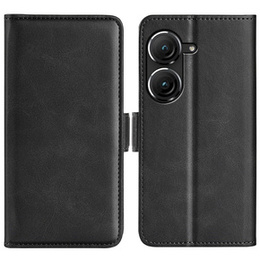 Cu clapetă pentru Asus Zenfone 9 5G / 10 5G, Wallet PU Leather Case, negru