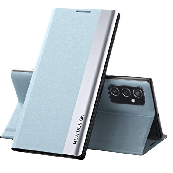 Cu clapetă pentru Samsung Galaxy M23 5G / M13, Side Magnetic, caz albastru