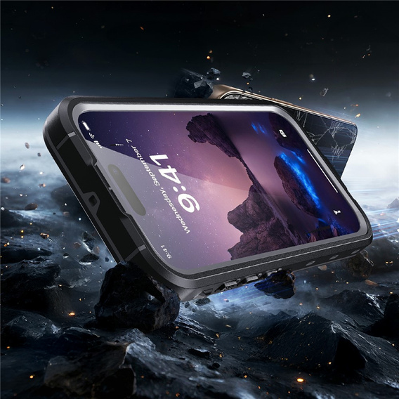 Husă pentru iPhone 17, impermeabilă IP68, SHELLBOX MagSafe, negru