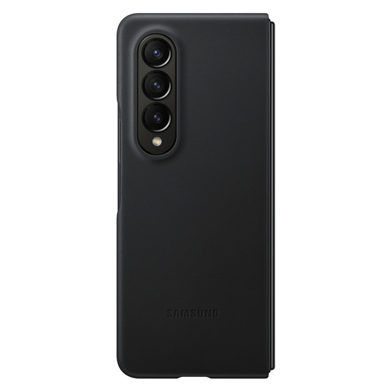 Husa originală Samsung pentru Galaxy Z Fold 4, Leather Flip Cover, negru