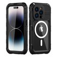 Carcasă impermeabilă IP68 pentru iPhone 15 Pro Max, SHELLBOX MagSafe, negru