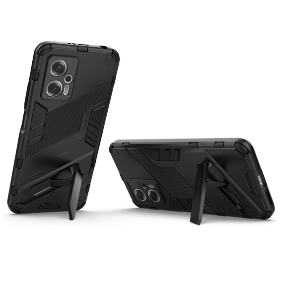 Husa pentru Xiaomi Poco X4 GT 5G, Military kickstand, negru