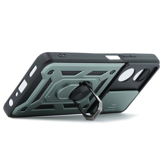 Husă blindată pentru Oppo A58 4G, CamShield Slide, verde