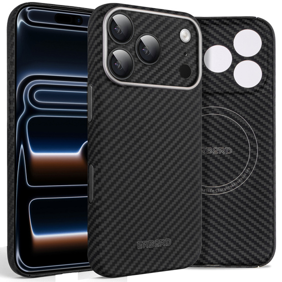 Husă ERBORD Full Kevlar MagSafe pentru iPhone 17 Pro
