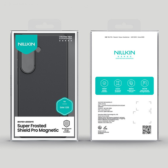 Husă NILLKIN Frosted Shield Pro MagSafe pentru Samsung Galaxy S26 Plus, negru