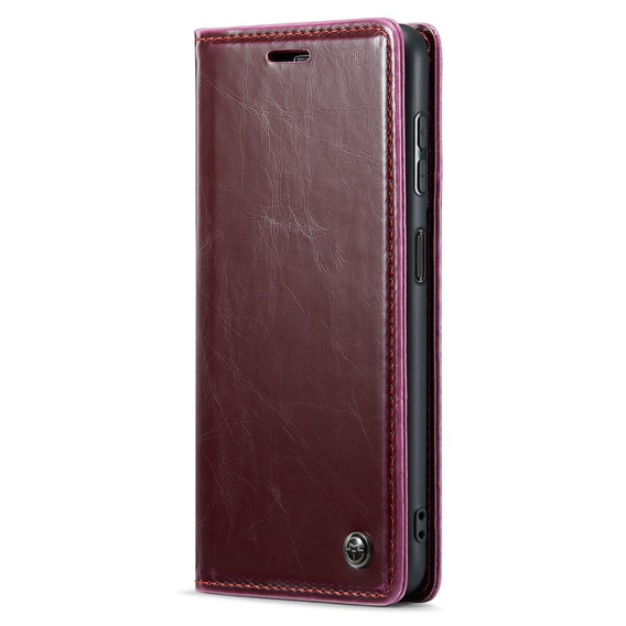 Carcasă flip CASEME pentru Samsung Galaxy A34 5G, Waxy Textured, roșu