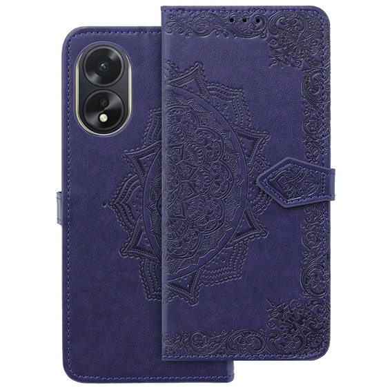 Cu clapetă pentru Oppo A38 4G / Oppo A18 4G, Mandala, violet