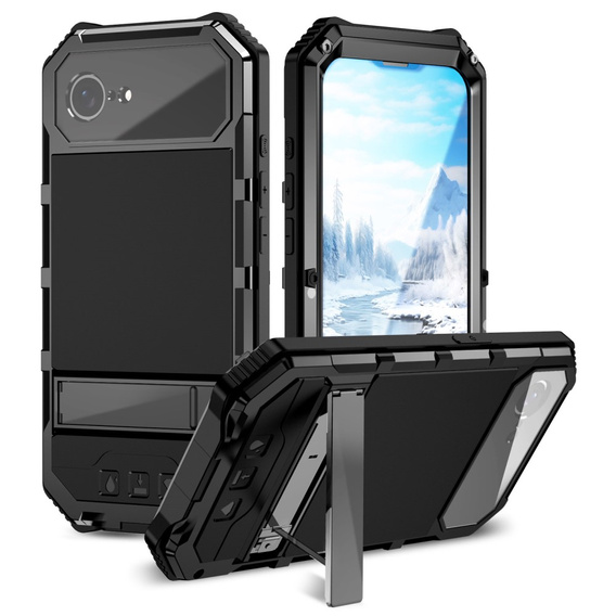 Husă blindată pentru iPhone 16E, R-JUST, negru