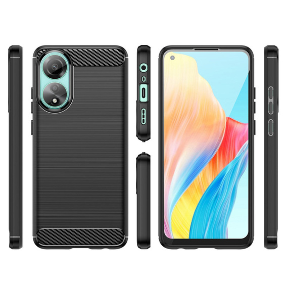 Huse pentru Oppo A78 4G, Carbon, negru