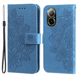 Cu clapetă pentru Realme C67, Mandala, albastru