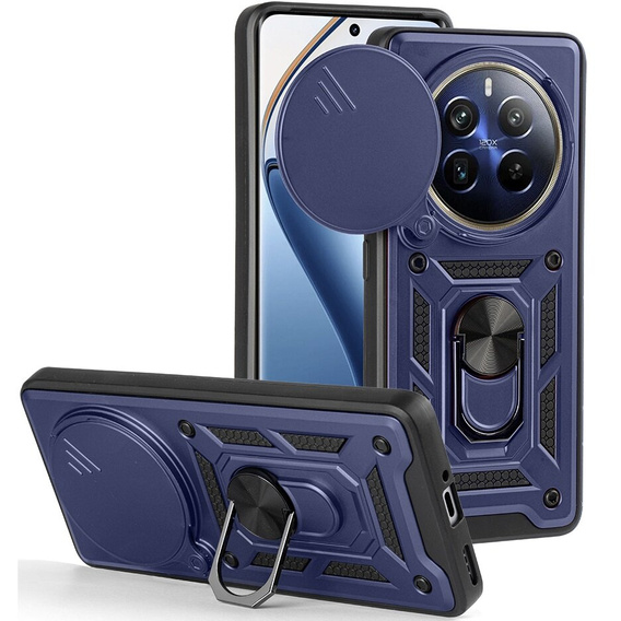 Husă blindată pentru Realme 12 Pro 5G / 12 Pro+ 5G, CamShield Slide, albastru