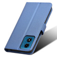 Cu clapetă pentru Motorola Moto G24 / G24 Power / G04, Wallet Smart Magnet, albastru