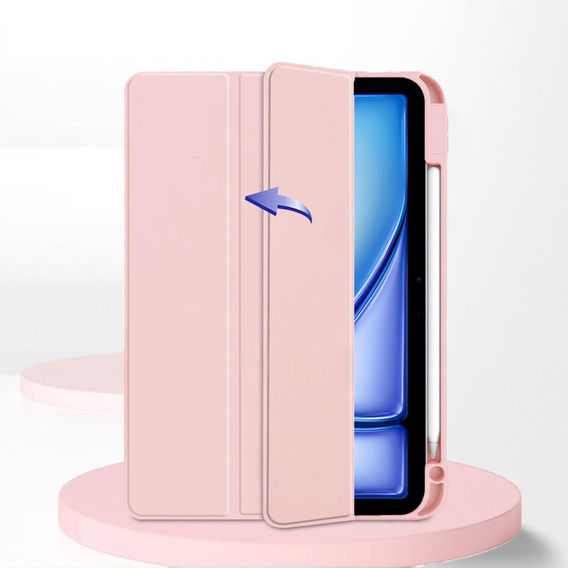 Husă pentru iPad Air 13" 2025/2024 (7/6 gen.), Smartcase Hybrid, cu spațiu pentru stylus, roz