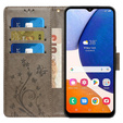 Cu clapetă pentru Samsung Galaxy S23 FE, Butterfly, gri