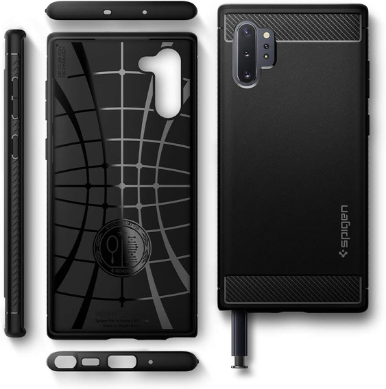 Husă Spigen Rugged Armor pentru Samsung Galaxy Note 10+ Plus