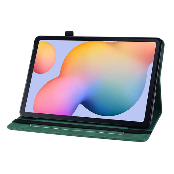 Huse pentru Samsung Galaxy Tab S6 Lite, Wallet Pen Slot, verde