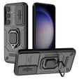Husă pentru Samsung Galaxy S24, KickStand Camera Lens, negru