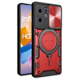 Husă blindată pentru Infinix Hot 40i, CamShield Slide, roșu