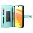 Cu clapetă pentru Oppo Reno 13 5G, Wallet Zipper Pocket, de mentă