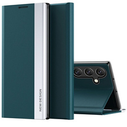 Cu clapetă pentru Samsung Galaxy A35 5G, Side Magnetic, verde