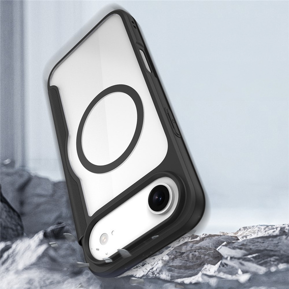 Husă Dux Ducis pentru iPhone Air, Skin X Pro, cu clapetă, pentru MagSafe, negru